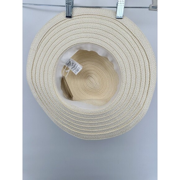 Madewell Women's $40 Packable Braided Straw Hat Ivory Size M/L - Picture 4 of 6